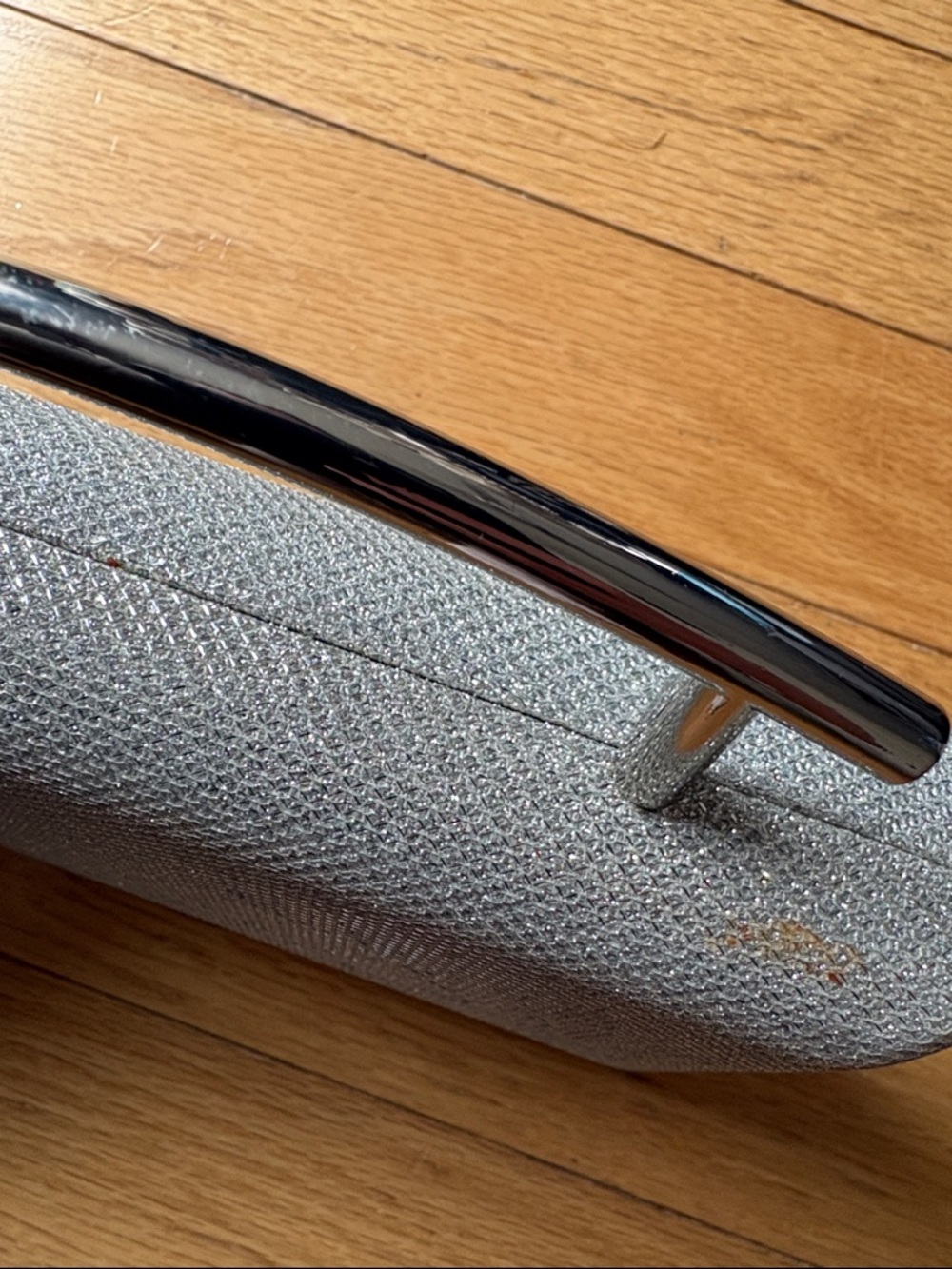 Silver clutch Glitter Rectangular Handbag - Picture 4 of 4